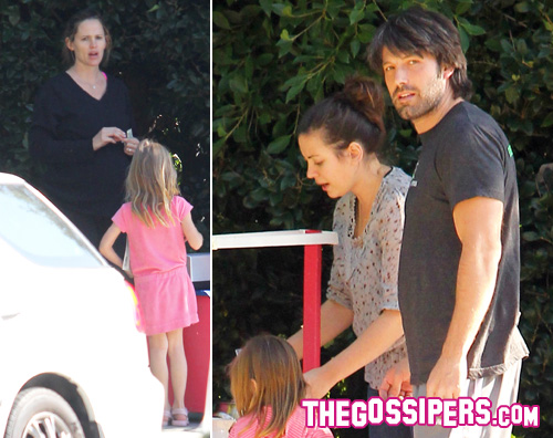 affleck2 Le piccole di casa Affleck vendono limonata