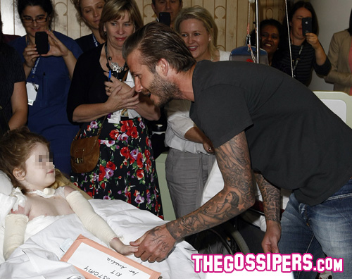 beckham bimba David Beckham fa visita allospedale di Melbourne