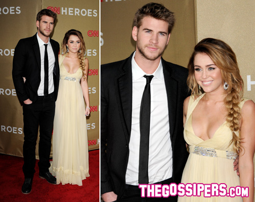 cnn-miley-liam cnn miley liam Miley Cyrus sul red carpet della serata CNN Heroes