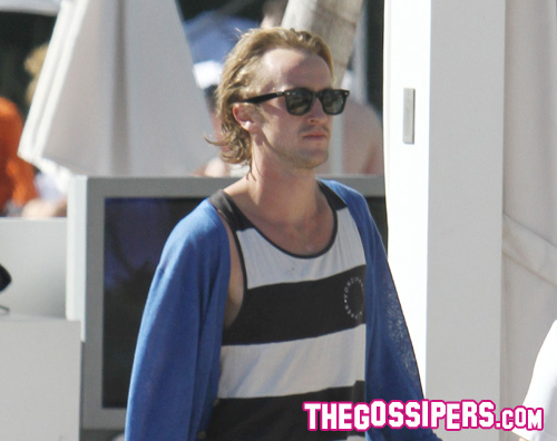 tom felton vacanza1 Tom Felton a Miami con la fidanzata