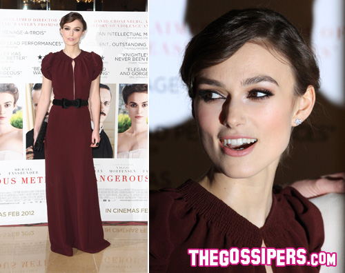 dangerous keira Keira Knightley porta A dangerous method a Londra