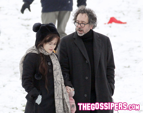 tim helena neve Tim e Helena si godono la neve a Londra