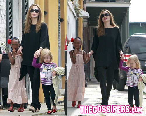 ange Passeggiata in famiglia per Angelina Jolie