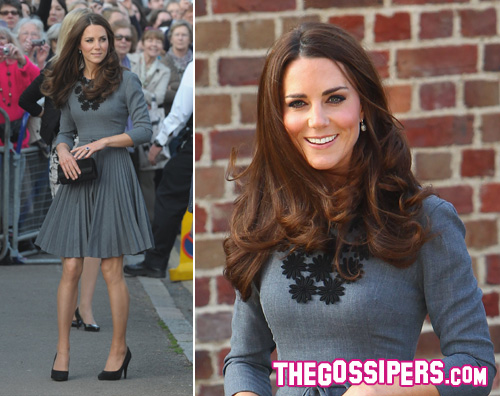 kate middleton2 Kate Middleton sceglie il grigio chic
