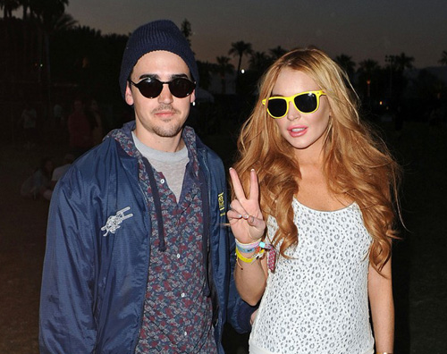 coachella lindsay Lindsay Lohan al Coachella con il fratello