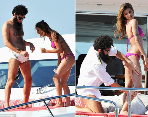 sacha elisabbb Elisabetta Canalis flirta con Sacha Baron Cohen a Cannes