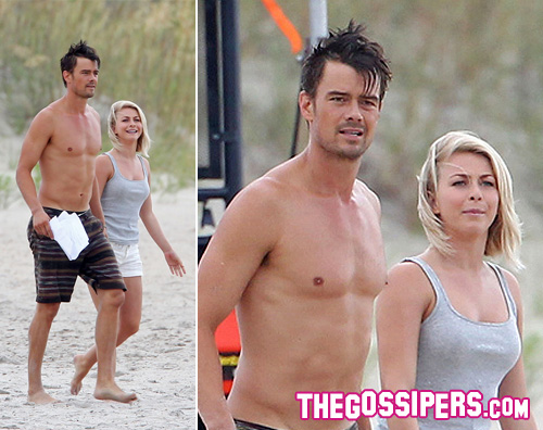 josh julianne2 Josh Duhamel in spiaggia con Julianne Hough