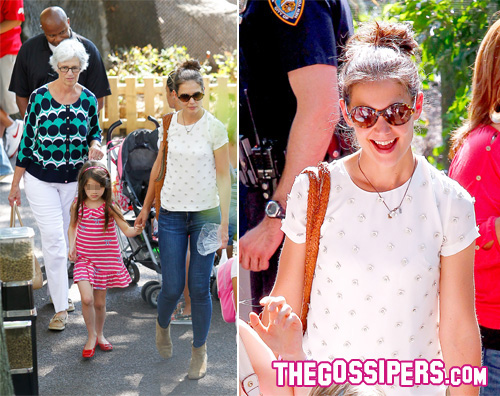 katie holmes1 Pomeriggio allo zoo per Katie e Suri