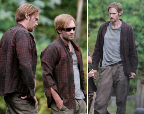 alexander Alexander Skarsgard sul set di Hidden