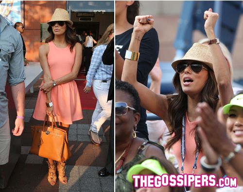 eva eva Eva Longoria tifosa agli US Open