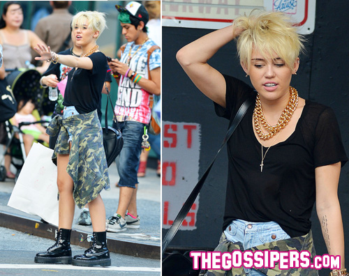 miley2 miley21 Miley Cyrus sceglie il look militare