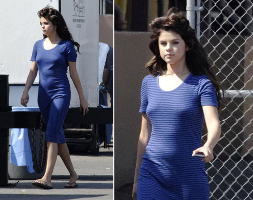 selena film Selena Gomez sciatta sul set