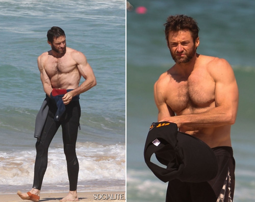 hugh2 Hugh Jackman in mostra a Bondi Beach