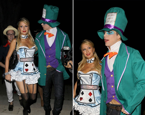 alice cappellaio Paris Hilton festeggia Halloween con il fidanzato