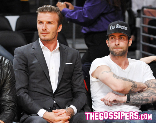 beckham adam David Beckham elegante alla partita dei Lakers