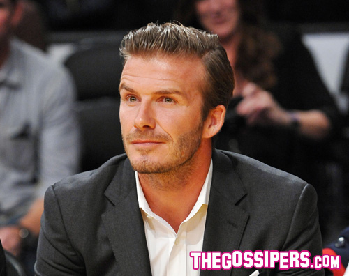 beckham beckham David Beckham elegante alla partita dei Lakers