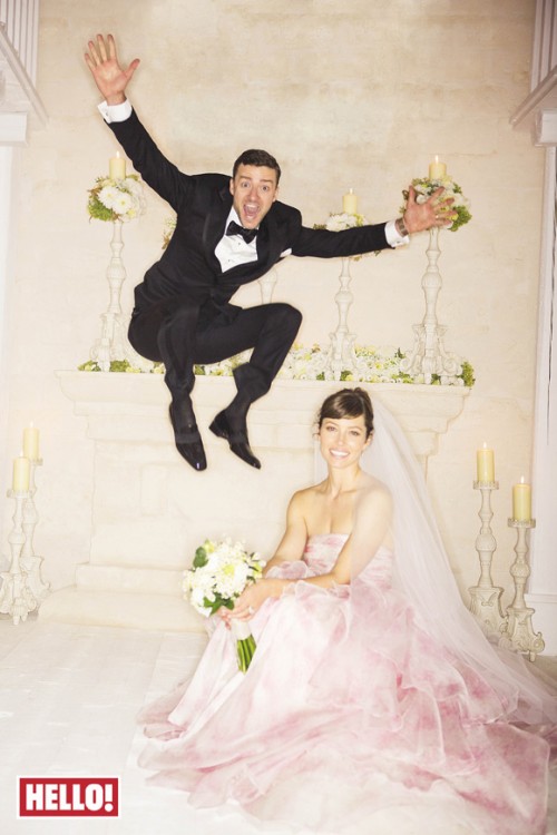 justin jessica wedding 1 z 500x750 La prima foto del matrimonio di Justin Timberlake e Jessica Biel