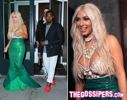 kanye-kim-halloween kanye kim halloween Kim Kardashian è una sirena per Halloween