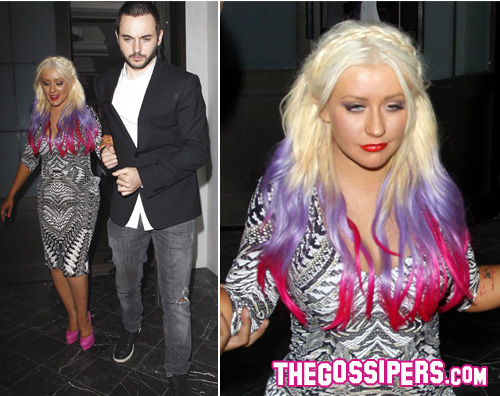 matt chri Christina Aguilera si fa notare da Spago