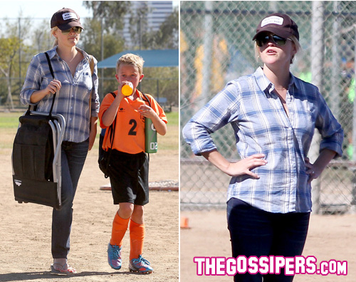 reese deacon Reese Witherspoon con Deacon alla partita