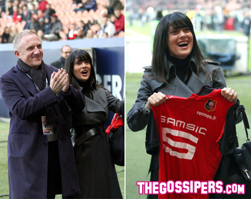 salma Salma Hayek fa il tifo per lo Stade Rennais F.C.