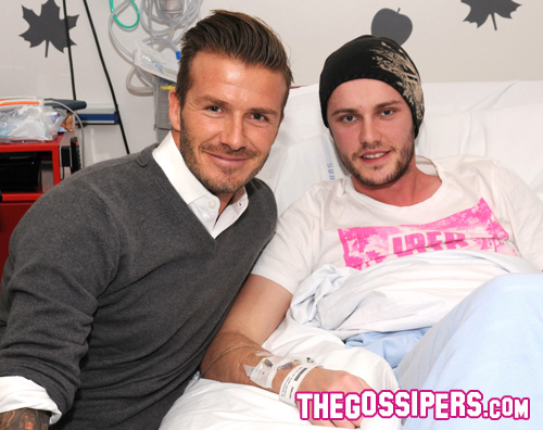 beckham David Beckham fa visita ai malati in ospedale
