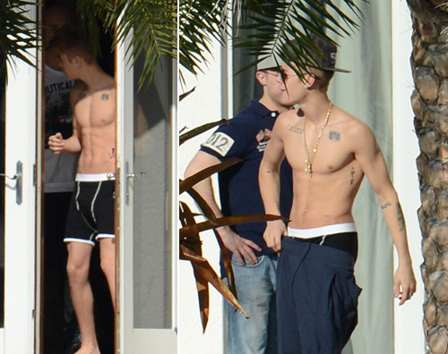 bieber torso Justin Bieber mostra il fisico in mutande