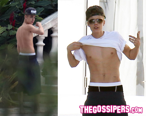justin fisico Justin Bieber mostra il fisico in mutande