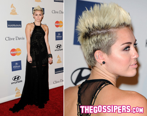 cyrus2 Miley Cyrus al pre Grammy party di Clive Davis