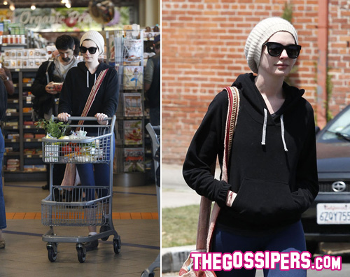 anne2 Anne Hathaway in incognito a Los Angeles