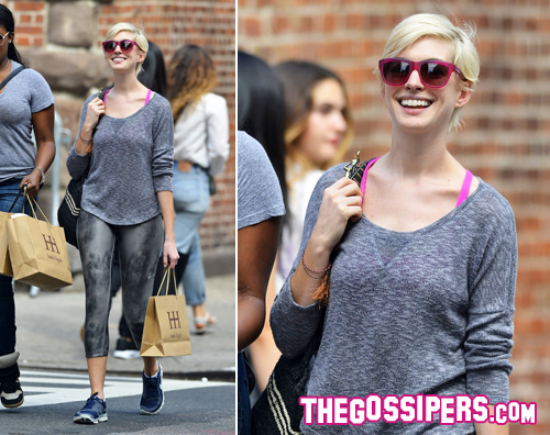 anne1 Anne Hathaway solare a New York