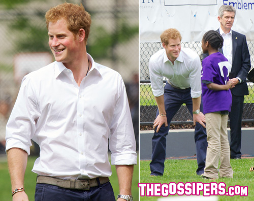 harry2 Il principe Harry gioca a baseball ad Harlem