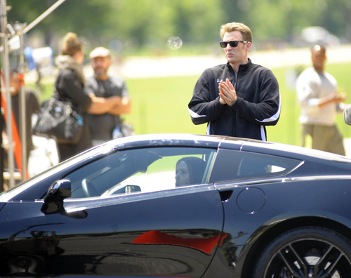 scarlett2 Chris Evans sul set del sequel di Capitan America