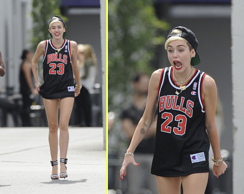 cyrus21 Miley Cyrus è una fan dei Chicago Bulls