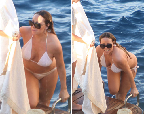 mariah3 Mariah Carey sfoggia un monokini a Capri