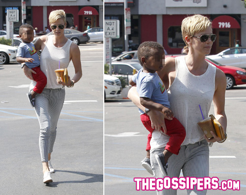 charlize2 Charlize Theron a Los Angeles con Jackson