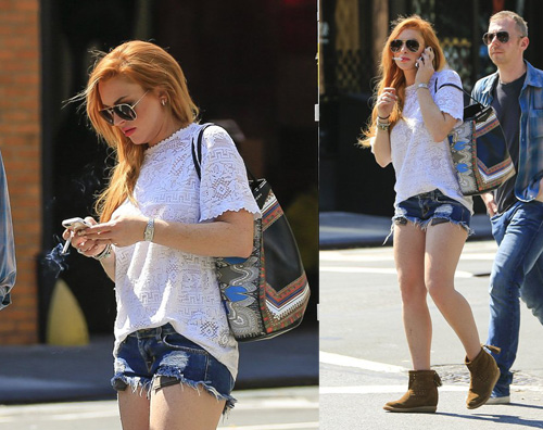 linz2 Lindsay Lohan casual a NY
