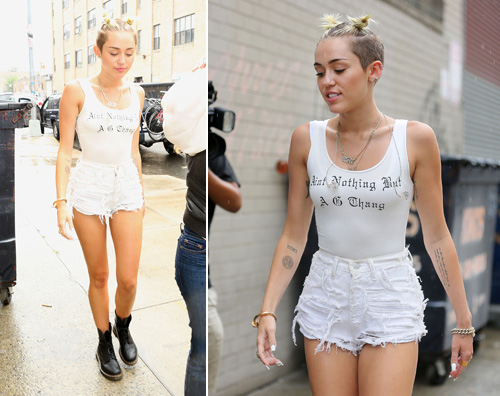 miley21 Miley Cyrus in bianco a Brooklyn