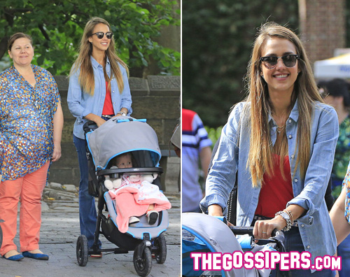 alba2 Jessica Alba a Central Park con Haven