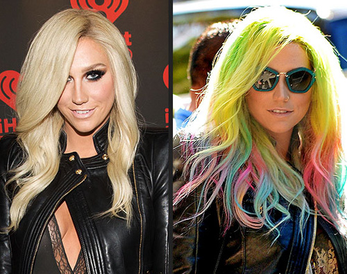 kesha arcobaleno Ke$ha sceglie la tinta arcobaleno