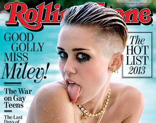 miley rolling Miley Cyrus in topless su Rolling Stone