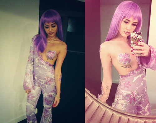 mileylil Miley Cyrus diventa Lil Kim per Halloween