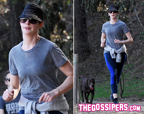 AnneH Jogging al parco per Anne Hathaway 