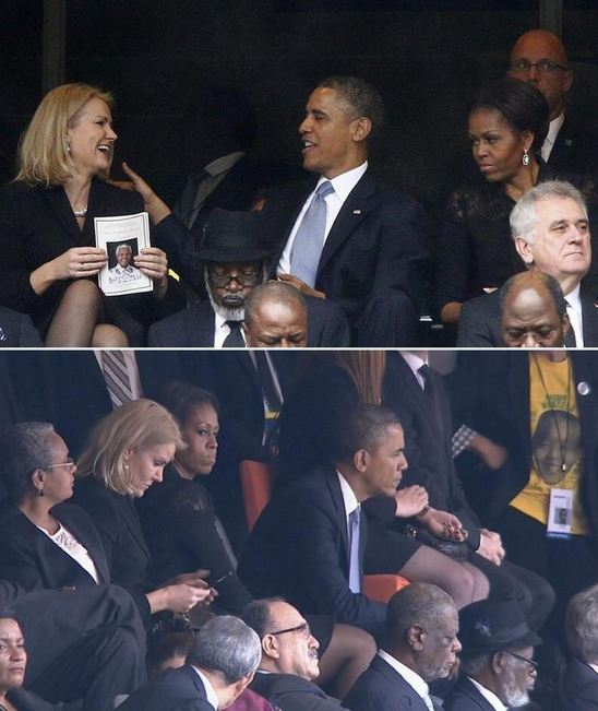 Screen shot 2013 12 10 at 12.11.46 PM Barack Obama fa ingelosire la moglie con un autoscatto