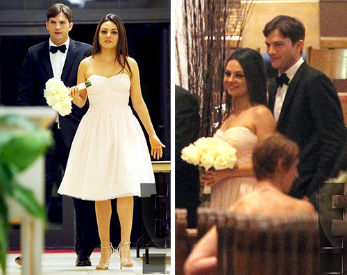 mila2 Ashton Kutcher e Mila Kunis al matrimonio del fratello