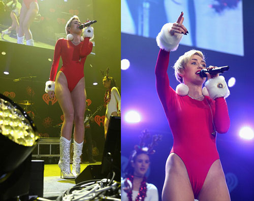 miley12 Miley Cyrus sul palco del Jingle Ball