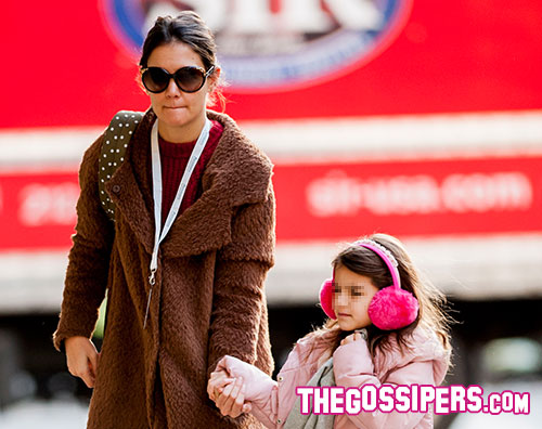 suri Katie e Suri nel freddo di New York