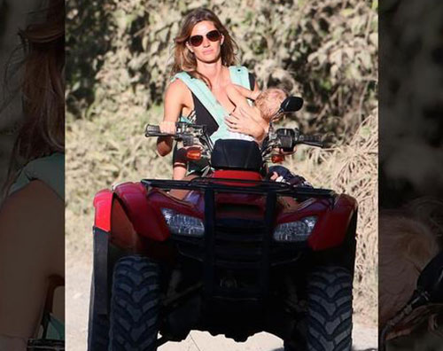 gisele quad Gisele Bundchen porta la figlia sul quad