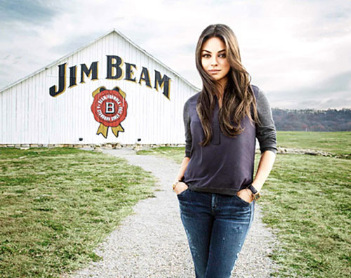 mila Mila Kunis testimonial per Jim Beam