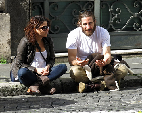 Jake Jake Gyllenhaal irriconoscibile a Roma